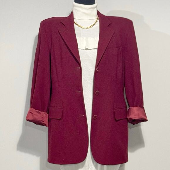 Vintage Jones New York Country Women's Stretch Blazer Size 10 Worsted Wool 80's‎ - Picture 1 of 13